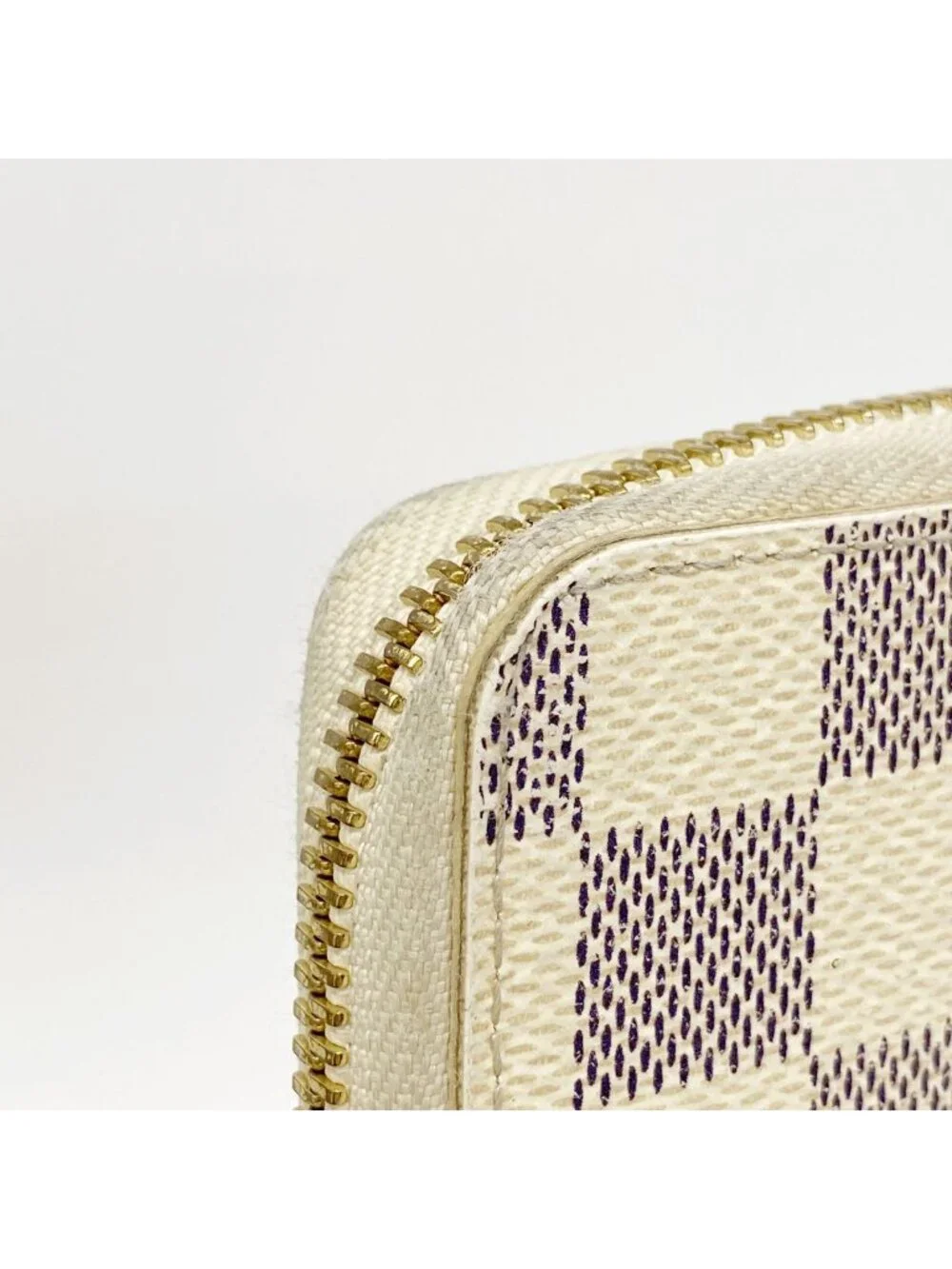 Louis Vuitton Wallet Damier Azur Portefeuille Clemence White Rose Ballerine